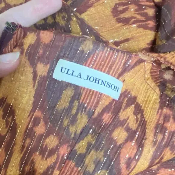 Ulla Johnson Mini Dress in Brown and Orange - Picture 8 of 9